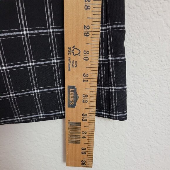 INC International Concepts Sz 14 Black Plaid Bootleg Pants Business Casual NWT - Picture 6 of 8